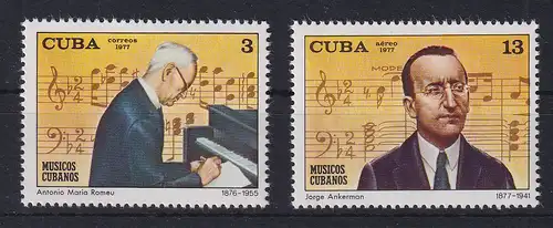 Cuba / Kuba  1977 Kubanische Musiker Mi.-Nr. 2215-2216 postfrisch **