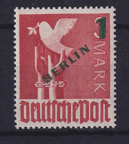 Berlin 1949 Grünaufdruck 1 Mark  Mi.-Nr. 67 postfrisch ** unsigniert