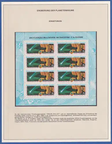 Sowjetunion 1986 Forschungsprojekt VENUS-HALLEY Mi.-Nr. 5582 KLB **