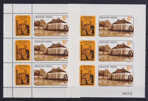 Ungarn 1983 Briefmarkenausstellung TEMBAL Mi.-Nr. 3609 KLB A und B **
