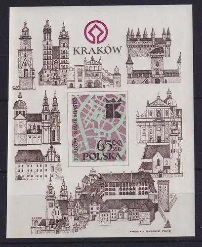 Polen 1982 Baudenkmäler in Krakau Mi.-Nr. Block 90 postfrisch **