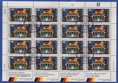 Marshall-Islands 1990 Brandenburger Tor Mi.-Nr. 320 ganzer Bogen gestempelt