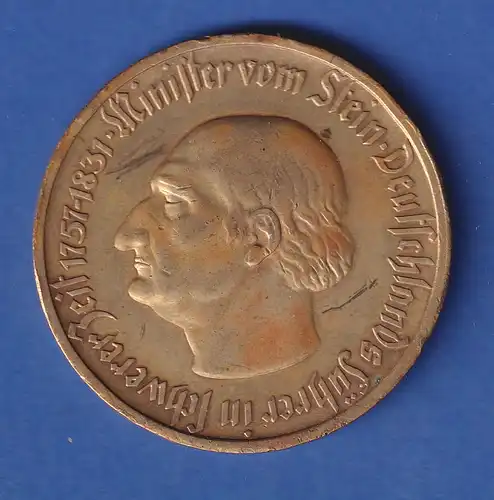 Münze Westfalen Notgeld Inflation 1923 10000 Mark Freiherr v. Stein / Pferd