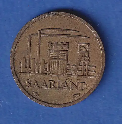 Saarland Kursmünze 10 Franken, 1954