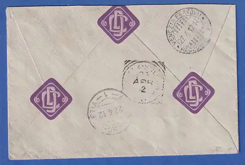 Bayern 50 Pfennig Luitpold Mi-Nr. 83 II auf R-Brief München n. Fiesso d'Artico