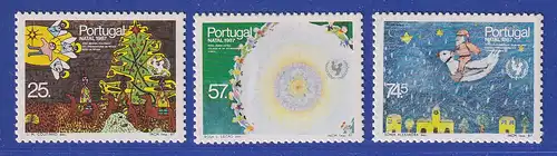 Portugal 1987 Weihnachten Kinderzeichnungen Mi.-Nr. 1736-38 A **