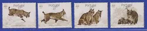 Portugal 1988 Weltweiter Naturschutz Pardelluchs Mi.-Nr. 1741-44 **