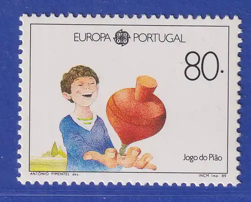 Portugal 1989 Europa Kinderspiele Junge mit Kreisel Mi.-Nr. 1785 **