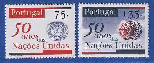 Portugal 1995 50 Jahre Vereinte Nationen (UNO). Mi.-Nr. 2076-77 **