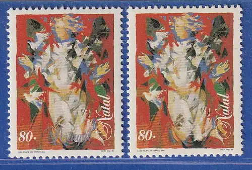 Portugal 1995 Weihnachten mit und ohne Landesnamen Mi.-Nr. 2109 I / II **