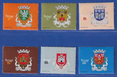 Portugal 1996 Distriktswappen (I). Mi.-Nr. 2142-47 **
