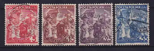 Polen Danzig Port Gdansk 1938 20 Jahre Republik Polen Mi.-Nr. 34-37 gestempelt