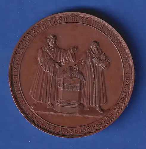 Medaille Preußen 1830 Bronze - 300 Jahre Augsburger Konfession