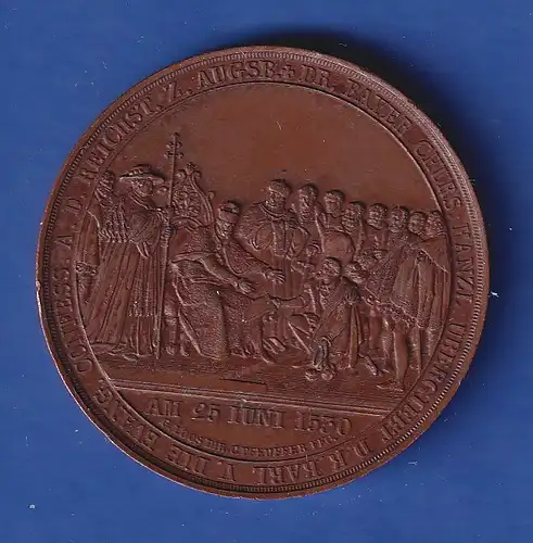 Medaille Preußen 1830 Bronze - 300 Jahre Augsburger Konfession