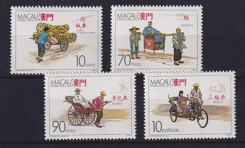 Macau 1987 Traditionelle Transportmittel Mi.-Nr. 583-586 postfrisch **