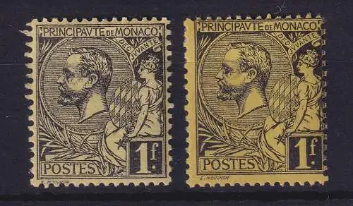Monaco 1891 Fürst Albert I. Mi.-Nr. 20 x und y ungebraucht *
