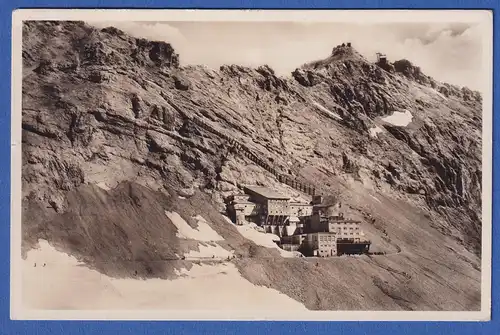 AK Bayern Zugspitzbahn Schneefernerhaus gelaufen 1939