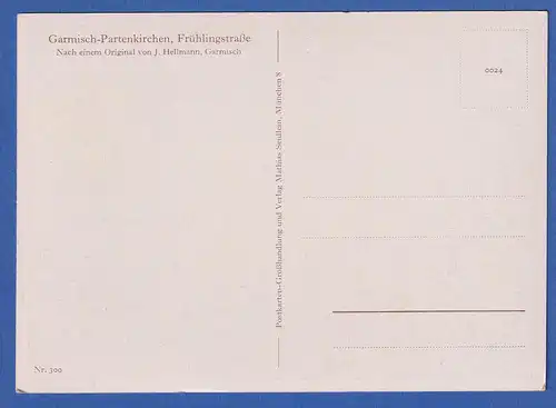 AK Bayern Garmisch-Partenkirchen nach Gemälde von J. Hellmann
