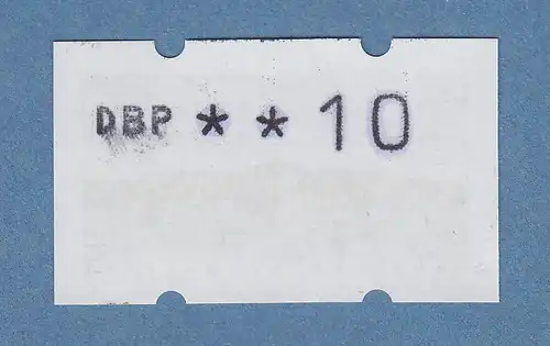 Deutschland ATM Sanssouci Druck N101 Mi.-Nr. 2.1.2 Gummidruck Wert DBP ** 10 