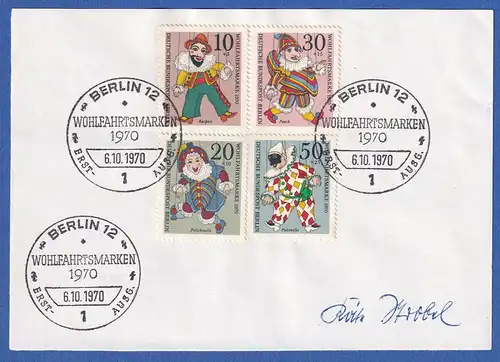 Käte Strobel original-Autogramm, auf Vorlage mit Briefmarke 1970