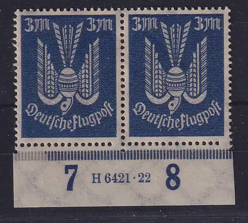 Dt. Reich Inflation, Mi.-Nr. 217 a UR-Paar mit HAN 6421.22 ** gepr. INFLA