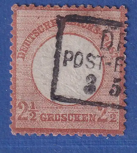 Dt. Reich gr. Brustschild 2 1/2 Gr. braunorange Mi.-Nr. 21 a O gepr. KRUG BPP