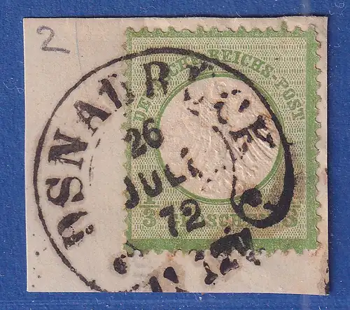 Dt. Reich kl. Brustschild 1/3Gr. Mi.-Nr.2a mit Hufeisen-O OSNABRÜCK #30-2 Brstk.