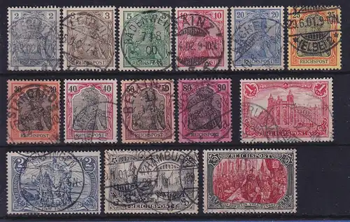 Dt. Reich Germania Reichspost inkl. Markwerte Mi.-Nr. 53-66 kpl. O Nr.66 gepr.