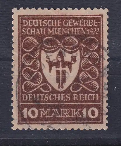 Dt. Reich 10 Pf Gewerbeschau München Mi.-Nr. 203 b gestempelt gepr. WEINBUCH BPP
