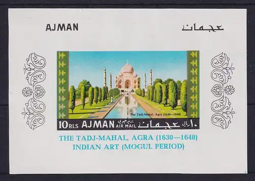 Ajman 1967 Tadj Mahal Mi.-Nr. Block 14 B postfrisch ** 