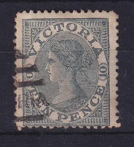 Australien Victoria 1865 Königin Victoria  10 P Mi.-Nr. 45 gestempelt