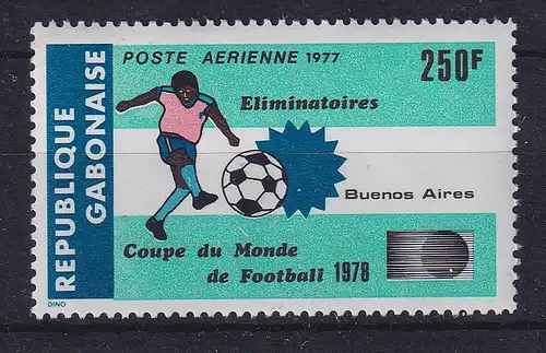 Gabun 1977 Luftpostmarke Fußball-WM Mi.-Nr. 640 postfrisch **