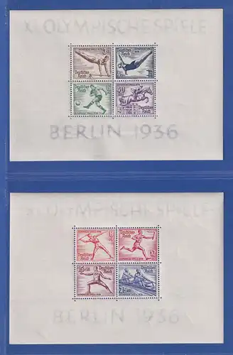 Deutsches Reich 1936 Olympiade Berlin Mi.-Nr. Block 5 und Block 6 postfrisch **