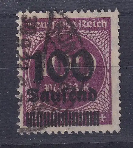 Dt. Reich Inflation, Mi.-Nr. 289 a gestempelt gepr. DÜNTSCH BPP