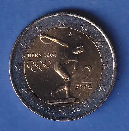 Griechenland 2004 2-Euro-Sondermünze Olympische Spiele  bankfr. unzirk. 