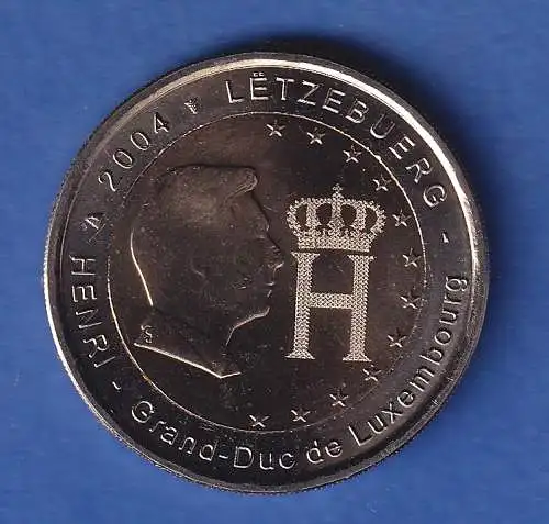 Luxemburg 2004 2-Euro-Sondermünze Henri und Monogramm bankfr. unzirk. 