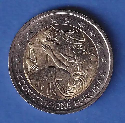 Italien 2005 2-Euro-Sondermünze Europäische Verfassung bankfr. unzirk. 