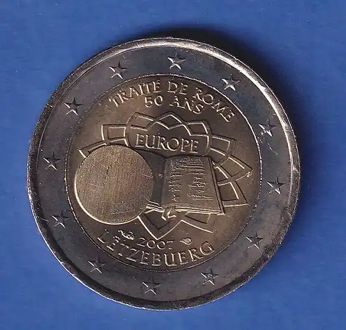 Luxemburg 2007 2-Euro-Sondermünze Römische Verträge bankfr. unzirk. 