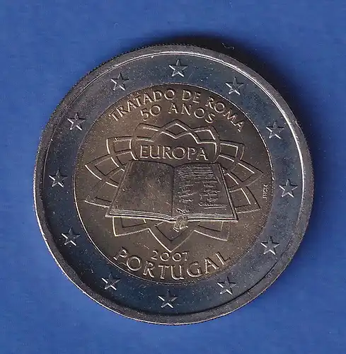 Portugal 2007 2-Euro-Sondermünze Römische Verträge bankfr. unzirk. 