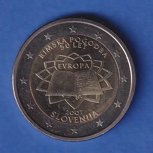 Slowenien 2007 2-Euro-Sondermünze Römische Verträge bankfr. unzirk. 