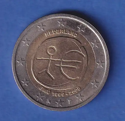 Niederlande 2009 2-Euro-Sondermünze Währungsunion bankfr. unzirk. 