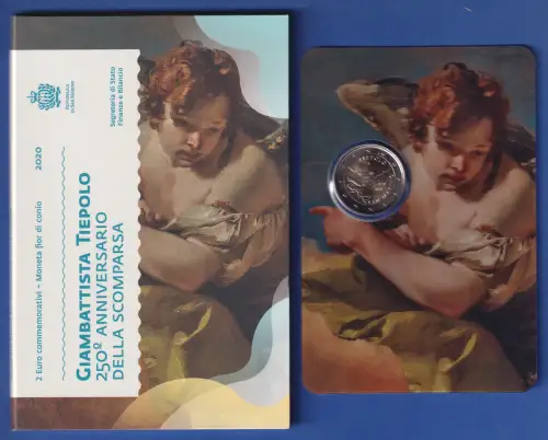 San Marino 2-Euro Gedenkmünze 2020 TIEPOLO stgl im Folder 