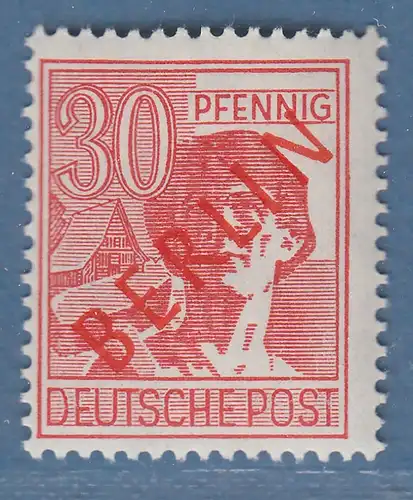Berlin Rotaufdruck 30 Pfg-Wert Mi.-Nr. 28  postfr. ** gepr. Schlegel