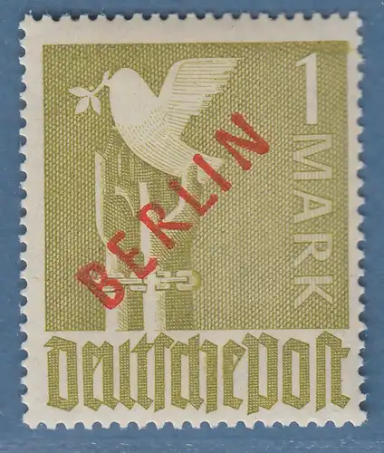 Berlin Rotaufdruck 1 DM-Wert Mi.-Nr. 33  postfr. ** gepr. Schlegel