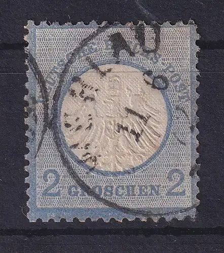 Dt. Reich 1872 kl. Brustschild 2 Groschen ultramarin Mi.-Nr. 5 O 