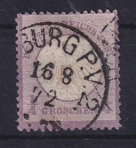 Dt. Reich 1872 kl. Brustschild 1/4 Gr. violett Mi.-Nr. 1 O 