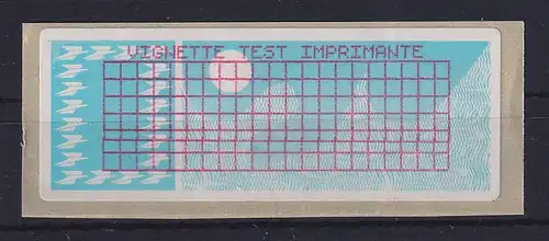 Frankreich-ATM Taube Farbband-Testmarke Gitterdruck ** sp.E. lilarot