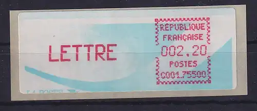 Frankreich Crouzet-ATM Komet C001.75500 LETTRE 2,20 Unterdruck VERSTANZT ! 