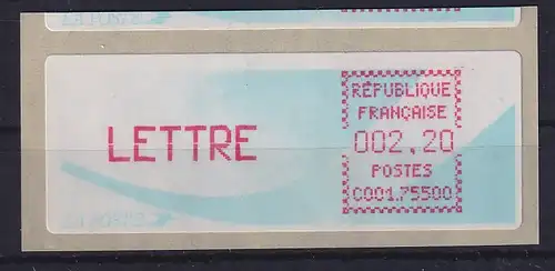 Frankreich Crouzet-ATM Komet C001.75500 LETTRE 2,20 übergroß geschnitten **