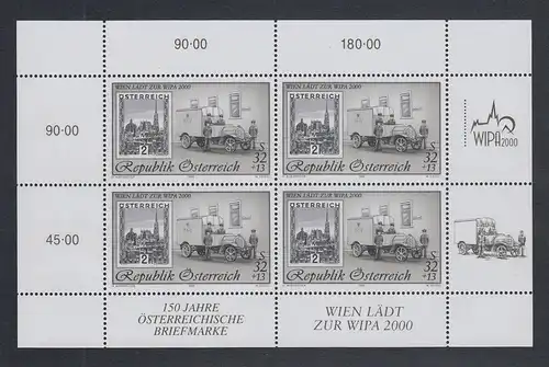 Österreich 1998 WIPA 2000 Wien Mi.-Nr. 2270 I  Schwarzdruck-Kleinbogen **